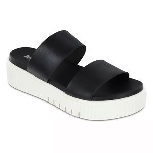 MIA Womens Lexi Round Leather Toe Sandals